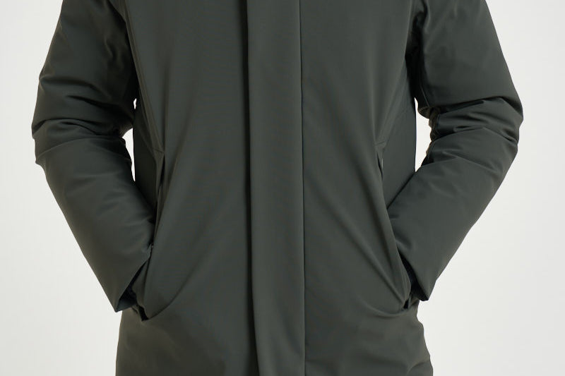 Parka uomo lungo verde militare 26002 20 RRD 