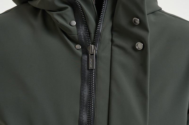 Parka uomo lungo verde militare 26002 20 RRD 
