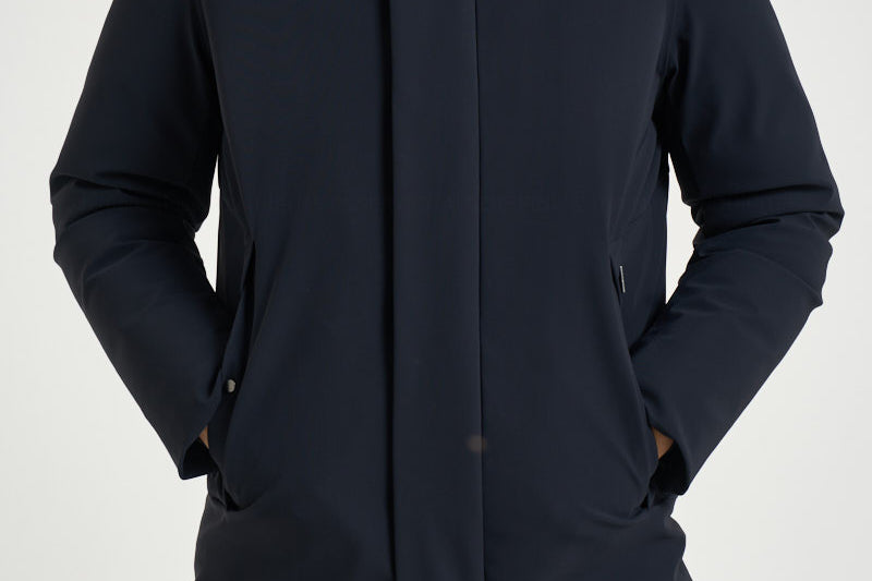 Parka uomo lungo blu notte 26002 60 RRD 
