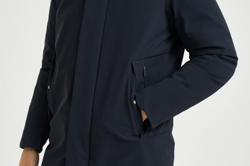 Parka uomo lungo blu notte 26002 60 RRD 