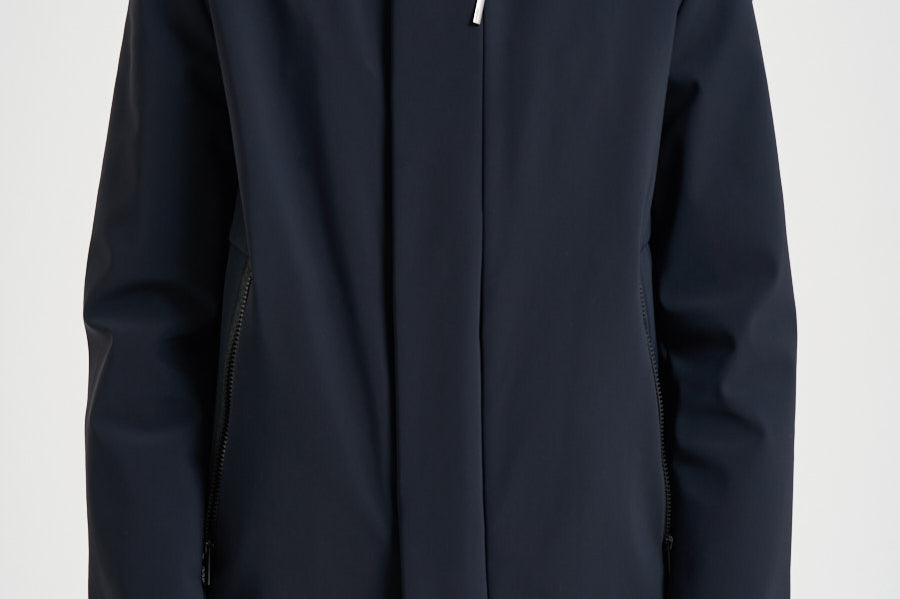Giubbotto uomo con cappuccio blu notte 26045 60 RRD 