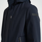 Giubbotto uomo con cappuccio blu notte 26045 60 RRD 