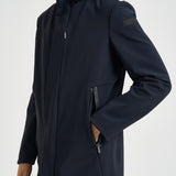 Giubbotto uomo con cappuccio blu notte 26045 60 RRD 