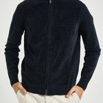 Cardigan uomo con zip blu 26134 60 RRD 