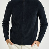 Cardigan uomo con zip blu 26134 60 RRD 