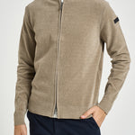 Cardigan uomo con zip beige 26134 87 RRD 