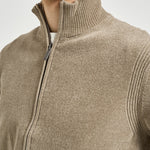 Cardigan uomo con zip beige 26134 87 RRD 