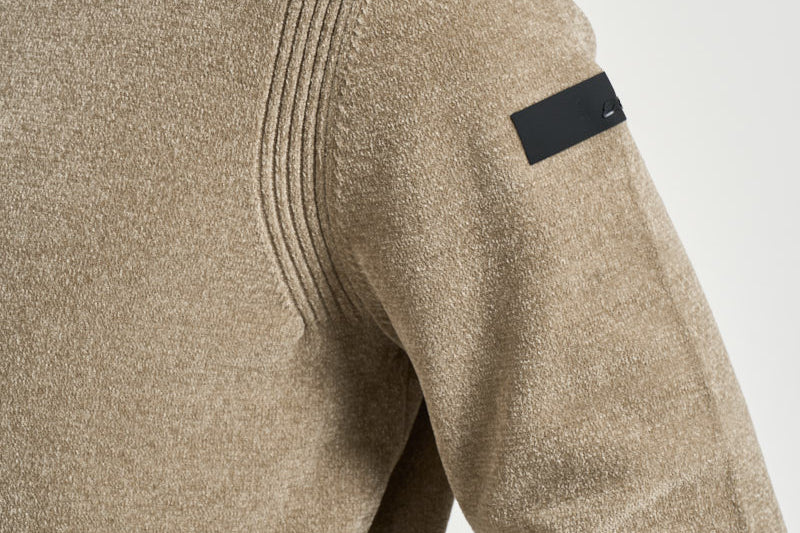 Cardigan uomo con zip beige 26134 87 RRD 