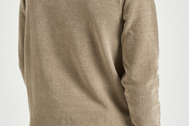Cardigan uomo con zip beige 26134 87 RRD 