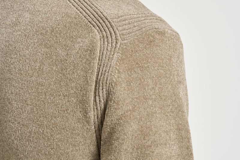 Cardigan uomo con zip beige 26134 87 RRD 