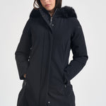 Parka donna lungo nero W26502F 10 RRD 