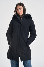 Parka donna lungo nero W26502F 10 RRD 
