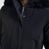 Parka donna lungo nero W26502F 10 RRD 