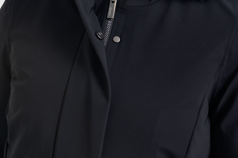 Parka donna lungo nero W26502F 10 RRD 