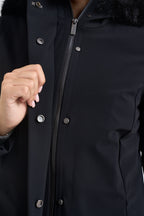 Parka donna lungo nero W26502F 10 RRD 