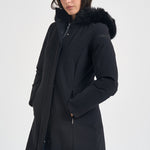 Parka donna lungo nero W26502F 10 RRD 