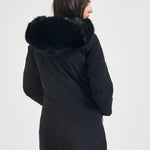 Parka donna lungo nero W26502F 10 RRD 
