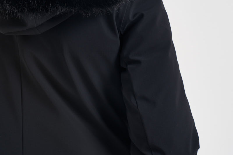 Parka donna lungo nero W26502F 10 RRD 