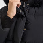 Piumino donna con cappuccio nero W26583F 10 RRD 