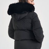Piumino donna con cappuccio nero W26583F 10 RRD 