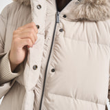 Piumino donna con cappuccio bianco W26583F 85 RRD 