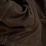 Giacca donna over in pelle marrone scuro 51014 BROWN SALVATORE SANTORO 