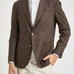 Giacca uomo monopetto marrone TL2938 GL7297MF54F SANTANIELLO 