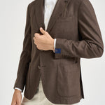 Giacca uomo monopetto marrone TL2938 GL7297MF54F SANTANIELLO 