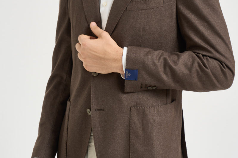 Giacca uomo monopetto marrone TL2938 GL7297MF54F SANTANIELLO 