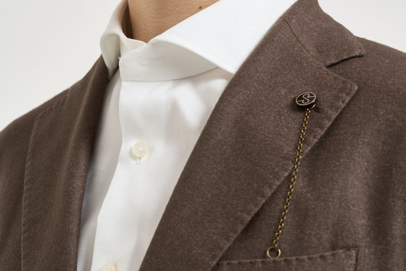 Giacca uomo monopetto marrone TL2938 GL7297MF54F SANTANIELLO 