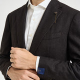 Giacca uomo monopetto marrone scuro TL2938 GL7297MF58F SANTANIELLO 