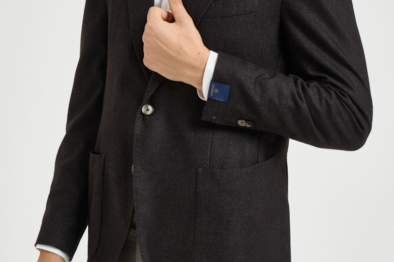 Giacca uomo monopetto marrone scuro TL2938 GL7297MF58F SANTANIELLO 