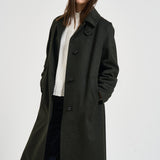 Cappotto donna lungo in Loden verde ALESSIA SAG0631VERDONE SAULINA 