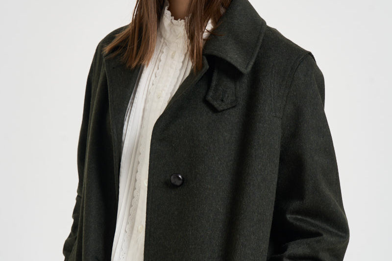 Cappotto donna lungo in Loden verde ALESSIA SAG0631VERDONE SAULINA 