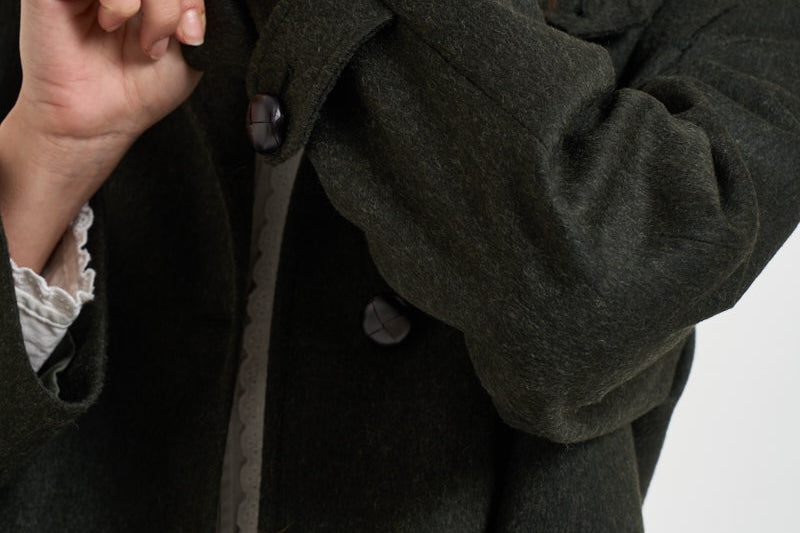 Cappotto donna lungo in Loden verde ALESSIA SAG0631VERDONE SAULINA 
