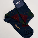 Calzini uomo con fantasia a rombi blu navy 73128IW A0D SEBAGO 