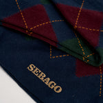 Calzini uomo con fantasia a rombi blu navy 73128IW A0D SEBAGO 