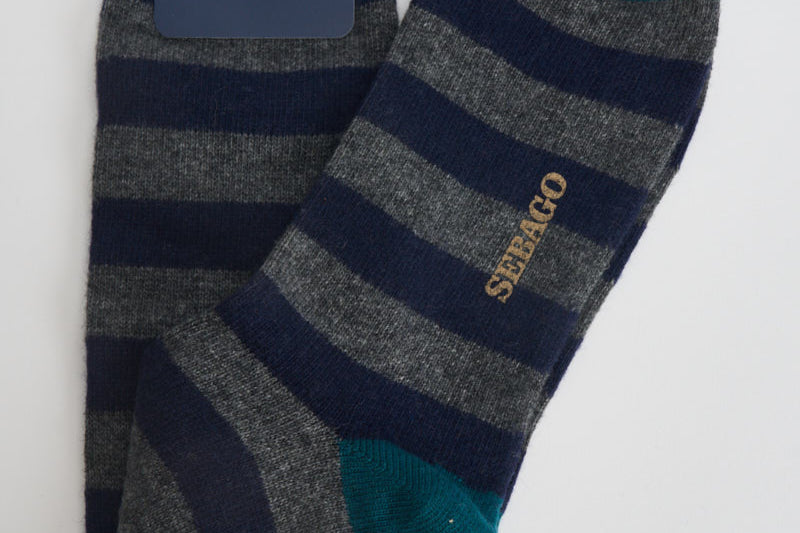 Calzini uomo a righe blu e grigi 73128NW A0I SEBAGO 