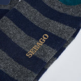Calzini uomo a righe blu e grigi 73128NW A0I SEBAGO 
