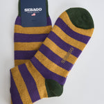 Calzini uomo a righe viola e senape 73128NW A0J SEBAGO 
