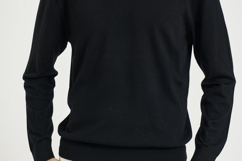 Maglia uomo girocollo in lana nera MI3510 NERO SEINSE 