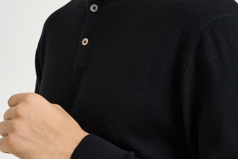 Maglia uomo girocollo in lana nera MI3510 NERO SEINSE 