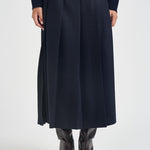 Gonna donna midi  blu navy S6WI20 N12 SEMICOUTURE 