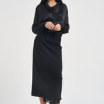 Gonna donna midi con zip laterale nera S6WL14 Y69 SEMICOUTURE 