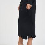 Gonna donna midi con zip laterale nera S6WL14 Y69 SEMICOUTURE 