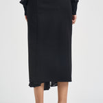 Gonna donna midi con zip laterale nera S6WL14 Y69 SEMICOUTURE 