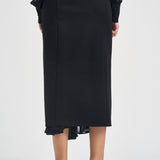 Gonna donna midi con zip laterale nera S6WL14 Y69 SEMICOUTURE 
