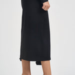 Gonna donna midi con zip laterale nera S6WL14 Y69 SEMICOUTURE 