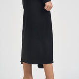 Gonna donna midi con zip laterale nera S6WL14 Y69 SEMICOUTURE 