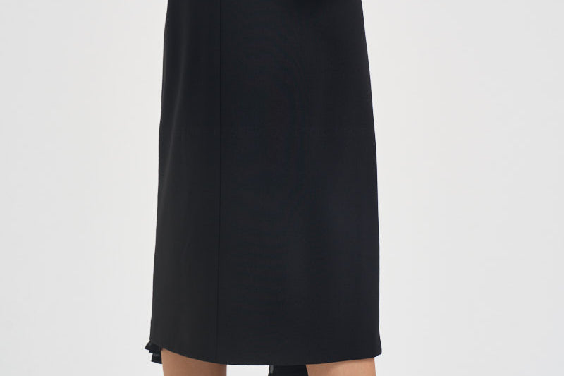 Gonna donna midi con zip laterale nera S6WL14 Y69 SEMICOUTURE 